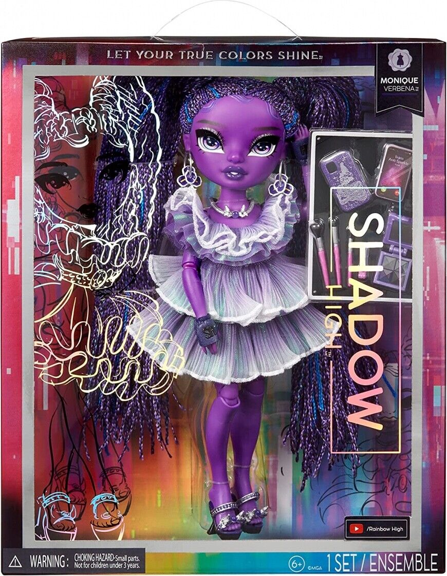 Rainbow High Shadow High Reina “Glitch” Crowne - Purple Fashion Doll - NEW  2023