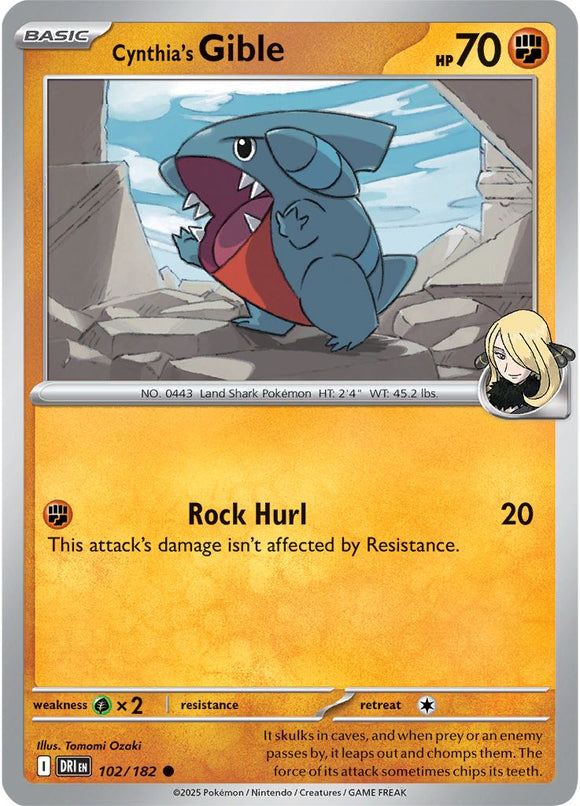 Cynthia's Gible 102/182