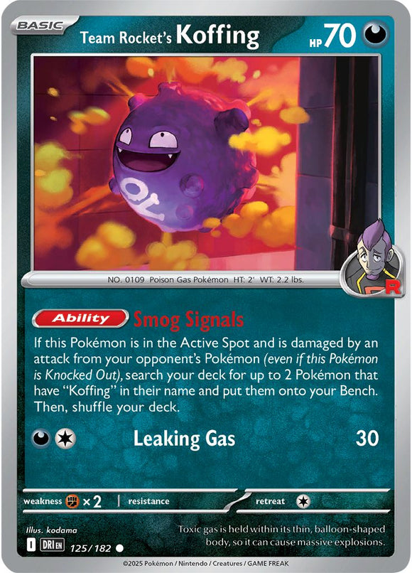 Team Rocket's Koffing 125/182
