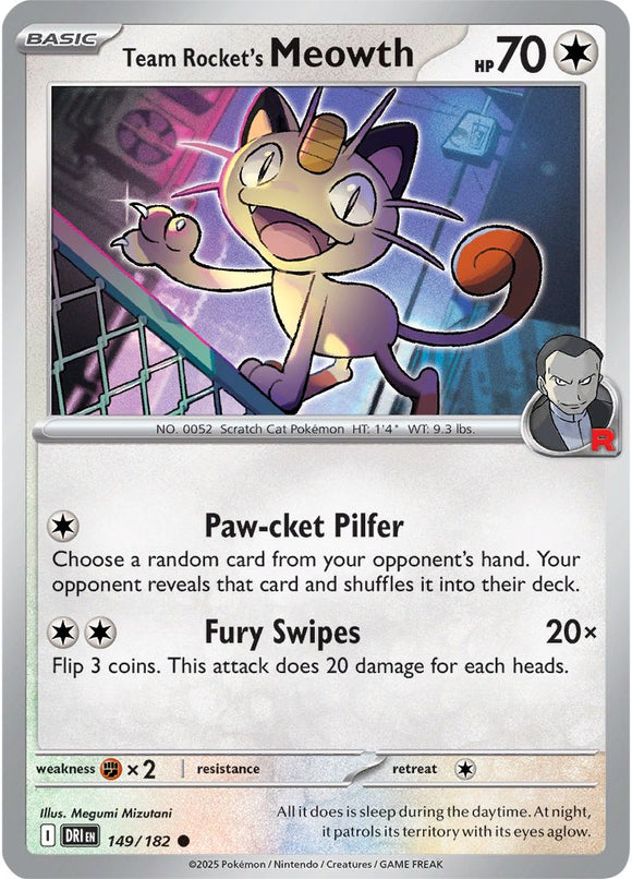 Team Rocket's Meowth 149/182