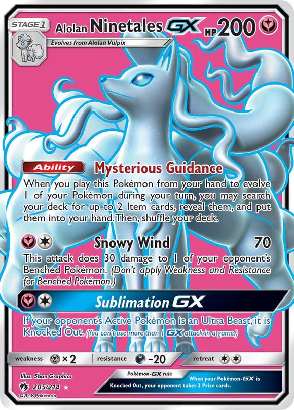 ALOLAN NINETALES GX 205/214