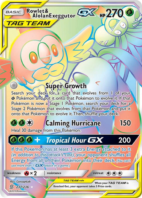 Rowlet & Alolan Exeggutor GX 237/236