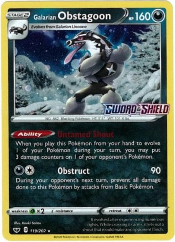 Galarian Obstagoon 119/202 Pre Release