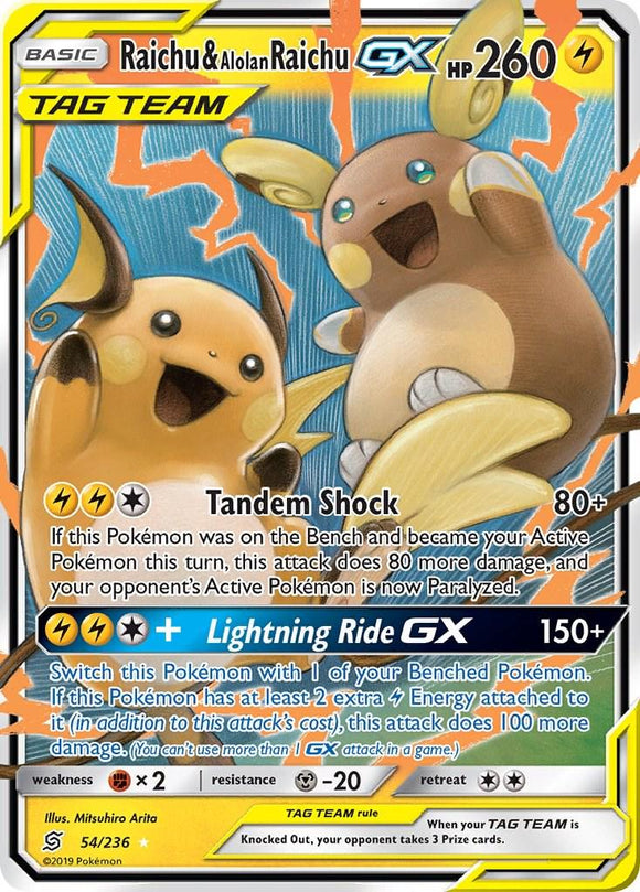 Raichu & Alolan Raichu GX 54/236