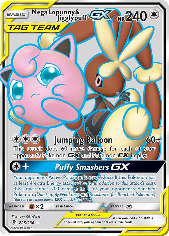 Mega Lopunny & Jigglypuff GX 225/236 Light Played