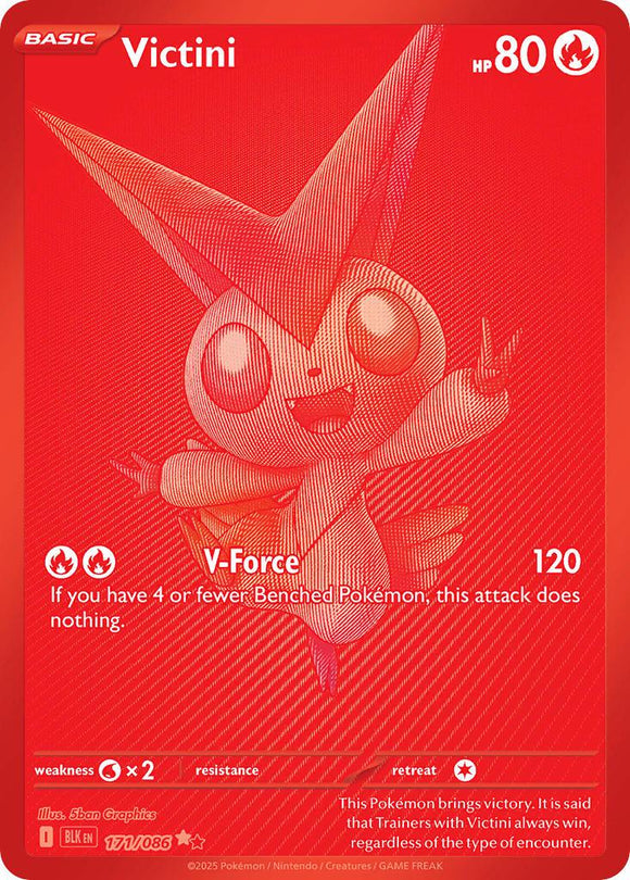 Victini 171/086 Has print line across the name