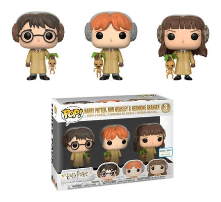 Harry, Ron & Hermione: Harry Potter Funko Pop! Herbology 3 Pack- B&N  funkoandthings (743) ( BOX DAMAGED)