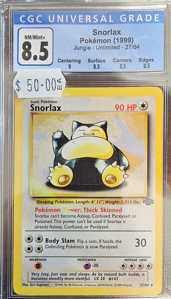 Snorlax jungle 27/64 cgc 8.5