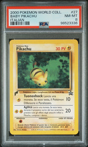 Baby Pikachu Black Star Promo 27 Psa 8
