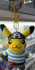Pokemon Center Pikachu Keychain Mascot Aqua Match Limited Edition Plush