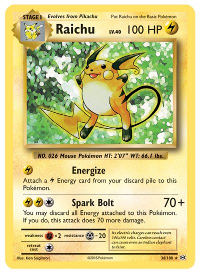 Raichu 036/108 Holo