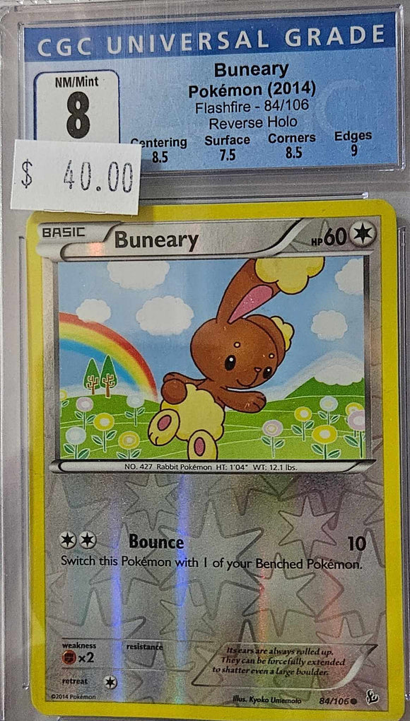 Buneary 84/106 Reverse Holo Flashfire Pokemon Card