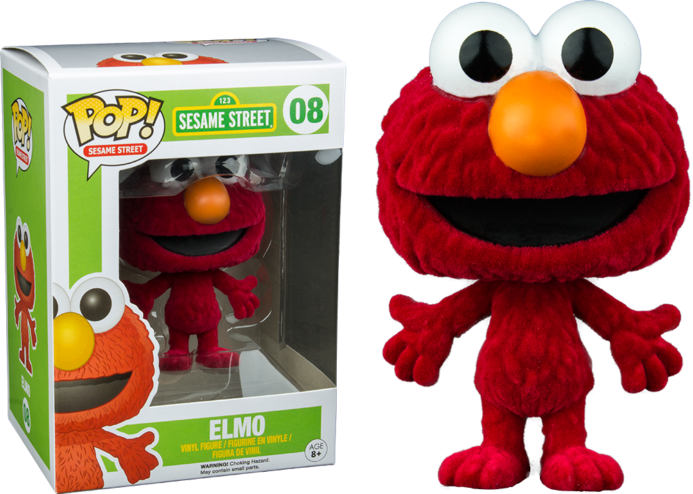 Sesame Street Elmo Arms Open Flocked Vaulted 08 – Pokidoll Collectables