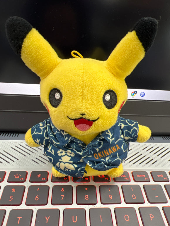 Pokemon Center Pikachu Plush Keychain Okinawa Shirt 2015 Nintendo Game Freak