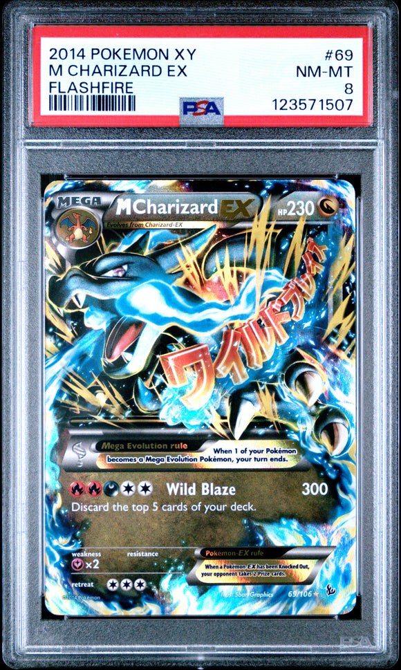 M Charizard Ex 69/106 Psa 8