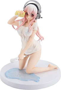 Super Sonico Close Coverage On Daily Life Figure Bath Cleaning Time