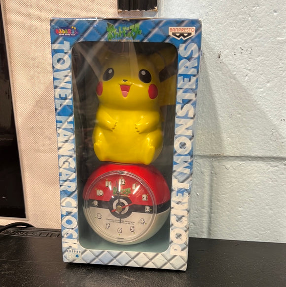 Pokemon Towel Hanger Clock Ver,Pikachu 2001 BANPRESTO Prize