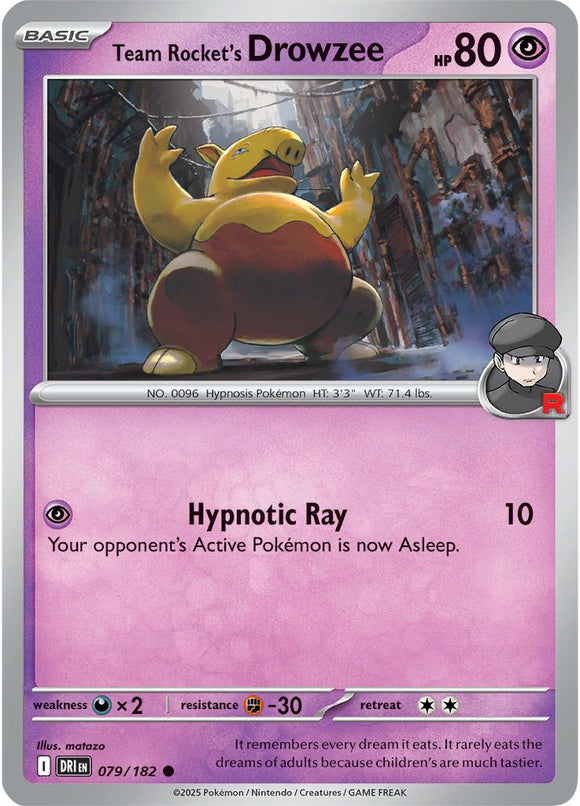 Team Rocket's Drowzee 079/182