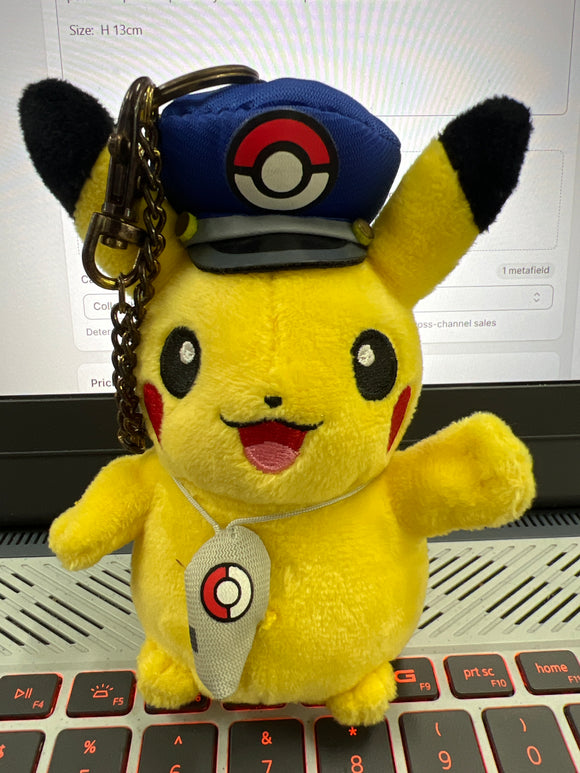 pokemon pikachu plush toy limited edition pilot stationmaster rea