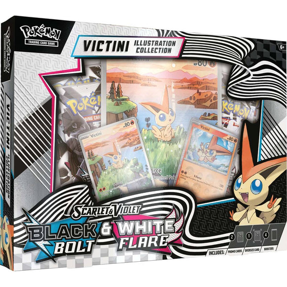 Pokemon TCG: Scarlet & Violet— Black Bolt and White Flare Victini Illustration Collection