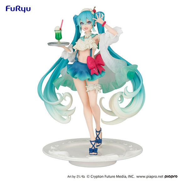 FuRyu Hatsune Miku Exceed Excood Creative Figure Sweet Sweets Melon Cream Soda