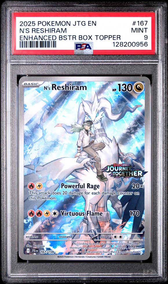 N's Reshiram 167/159 Psa 9