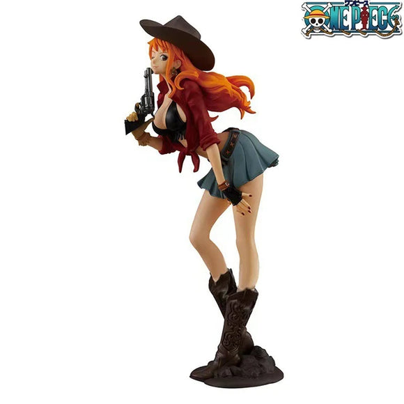 Anime One Piece Journey Cowboy Nami Hot Stand PVC Action Figure Statue Toy Gift