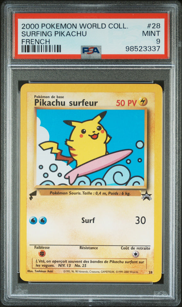 Surfing Pikachu Black Star Promo Psa 9