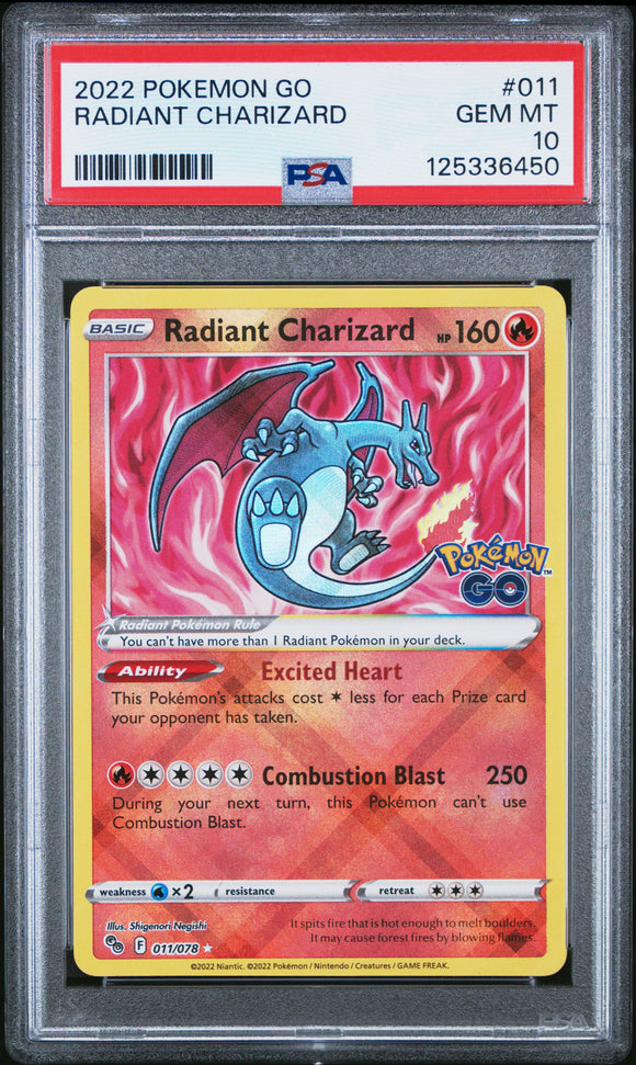 Radiant Charizard 011/078 PSA 10 – Pokidoll Collectables ABN 89 644 915 766