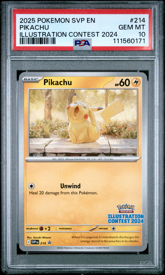 Pikachu SVP214 Psa 10