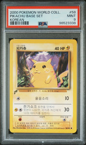 Pikachu Base 58/102 Korean Psa 9