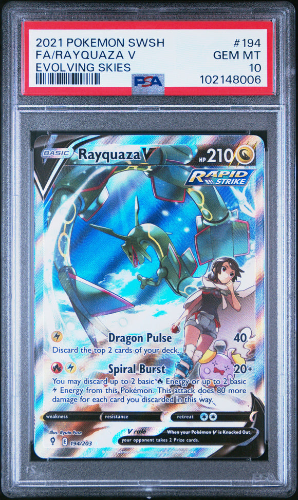 Rayquaza V 194/203 Psa 10