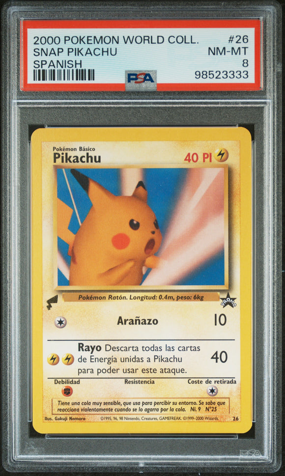 Snap Pikachu Black Star Promo 26 Psa 8