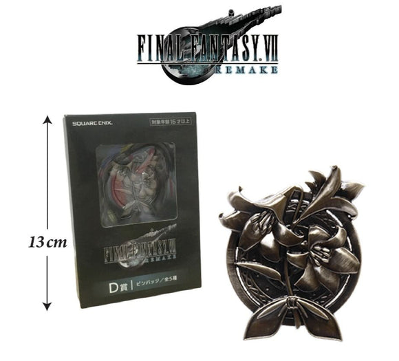 Final Fantasy VII Remake Pin Badge Aerith Flower Square Enix Metal Pin D Prize