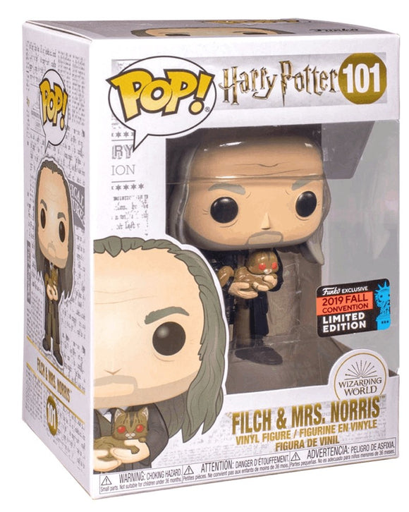 Harry Potter Filch & Mrs Norris Funko Pop Vinyl 101 NYCC 2019