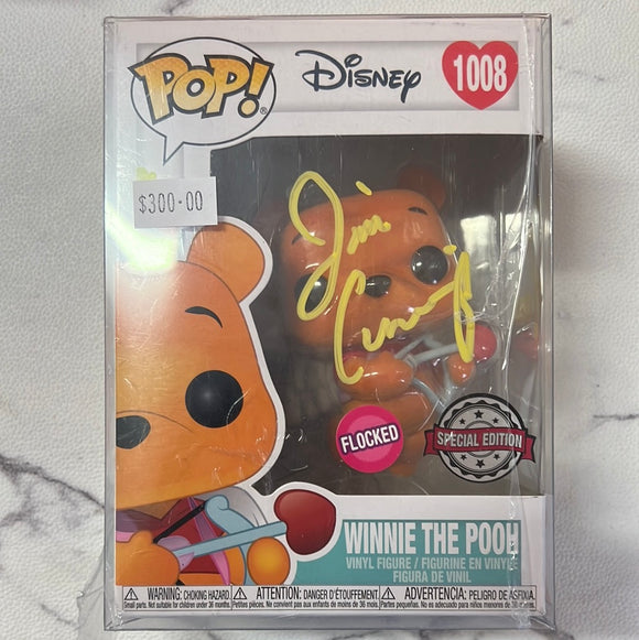 Signed Disney Winnie the Pooh Valentines Flocked #1008