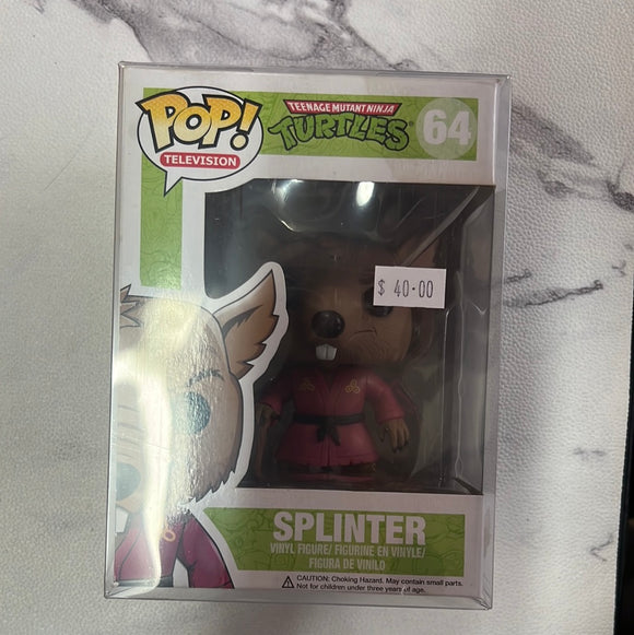 Television TMNT SPLINTER Pop Vinyl Figure #64 damaged