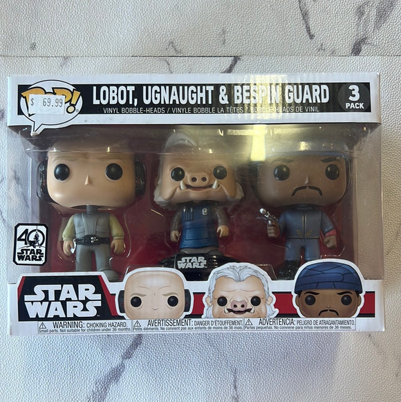 Funko Pop! Star Wars Lobot, Ugnaught & Bespin Guard 3-Pack