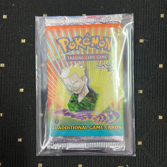 GYM Heroes Lt Surge 1St Edition Booster Pack (2000)