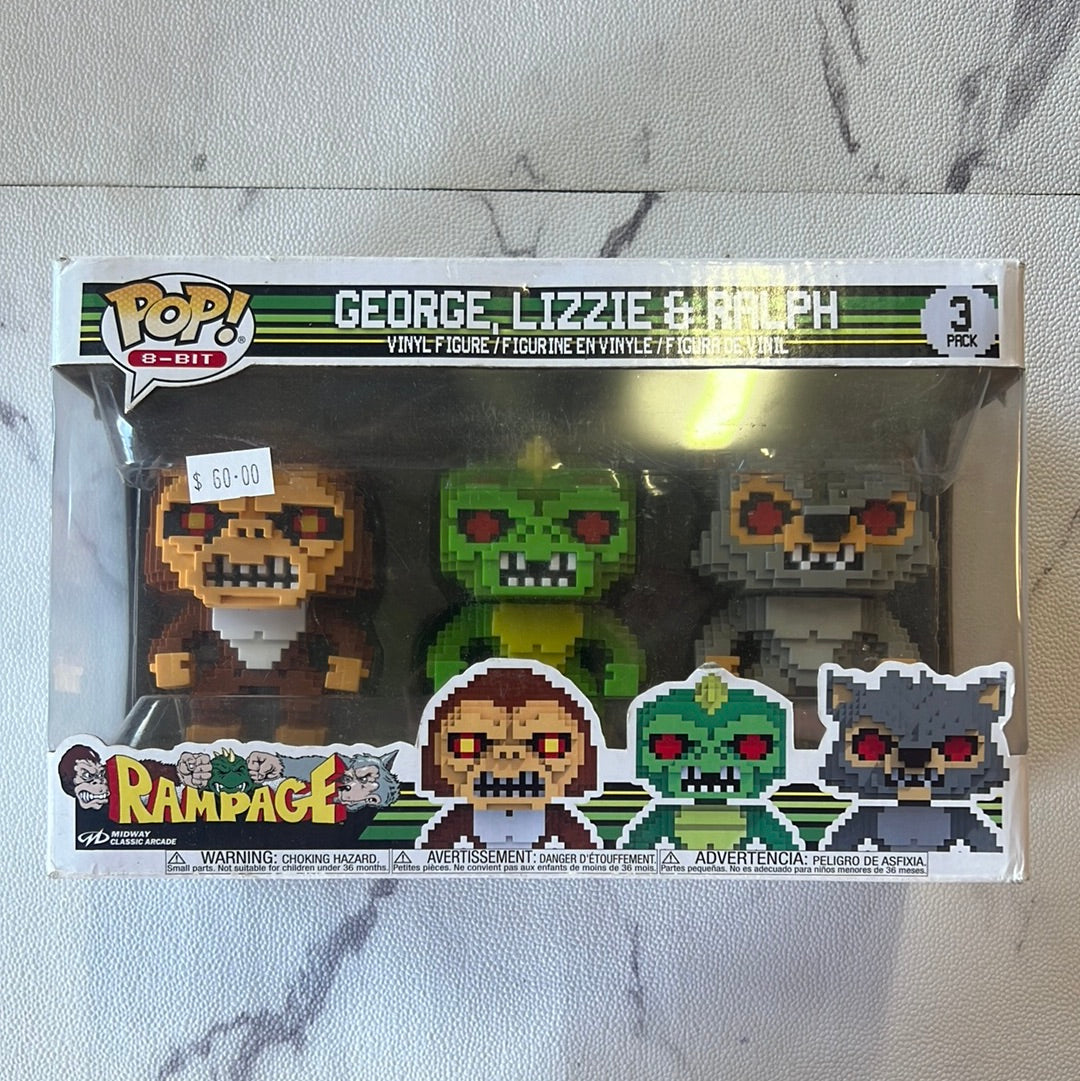 Rampage - George, Lizzie & Ralph 8-bit Pop! Vinyl, 3 Pack – Pokidoll ...
