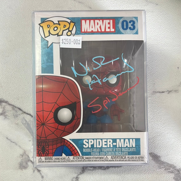 Signed Jake Johnson Signed Autographed Spiderman Funko Pop 03