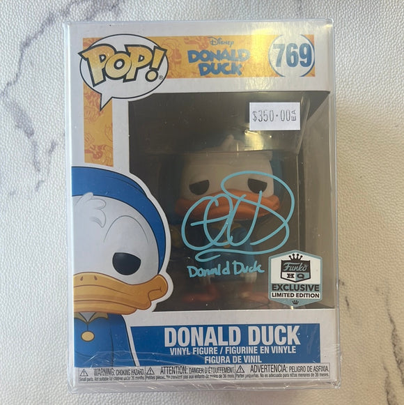 Signed Donald Duck Funko Pop! Vinyl #769