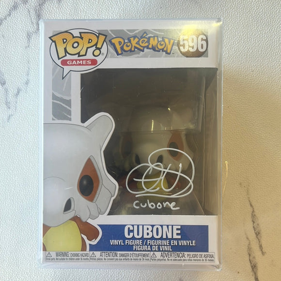 Signed Pokemon Cubone Pop! Vinyl Figure #596