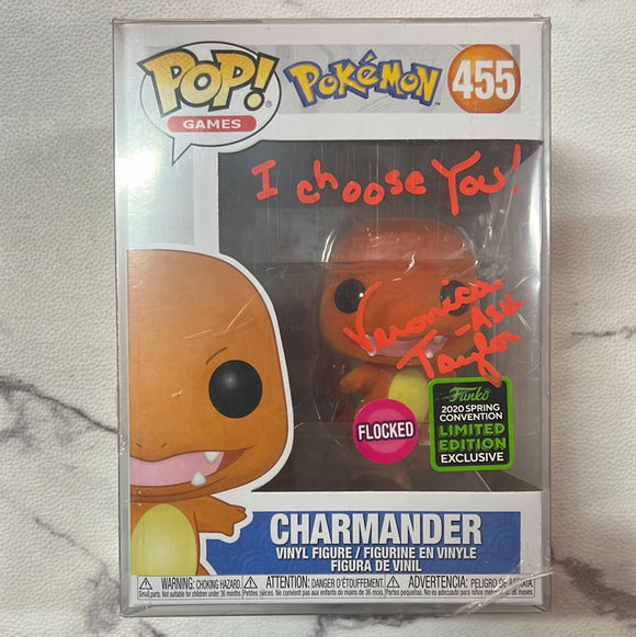 Signed  -  Pokemon - Charmander Flocked #455