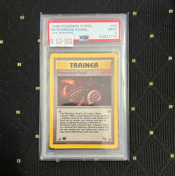 1999 Pokem on Fossil Mysterious Fossil 1st Edition Psa 9