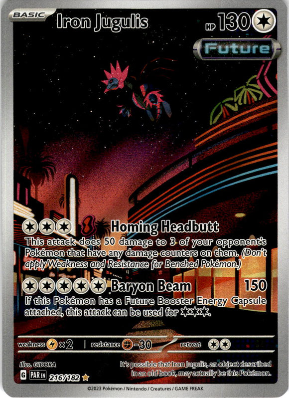 iron jugulis pokemon card price IRON JUGULIS 216/182 – Pokidoll Collectables ABN 89 644 915 766