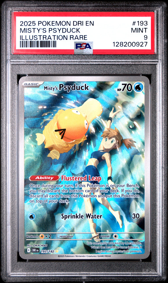 Misty's Psyduck 193/182 Psa 9