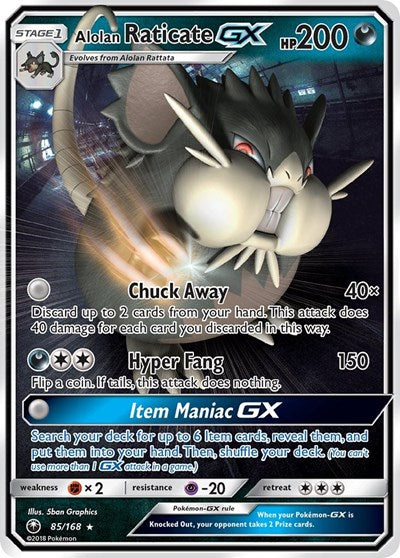 ALOLAN RATICATE GX 85/168