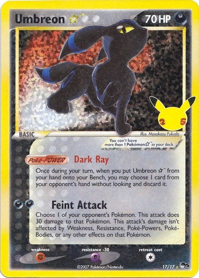 Umbreon Gold Star 17/17 Celebrations Pokemon