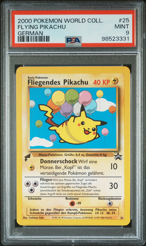 Flying Pikachu Black Star Promo 25 Psa 9